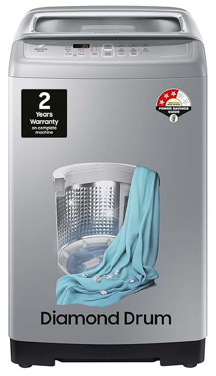 Samsung 7 kg, Fully-Automatic Top Load Washing Machine with Diamond Drum (WA70A4002GS/TL, Imperial S