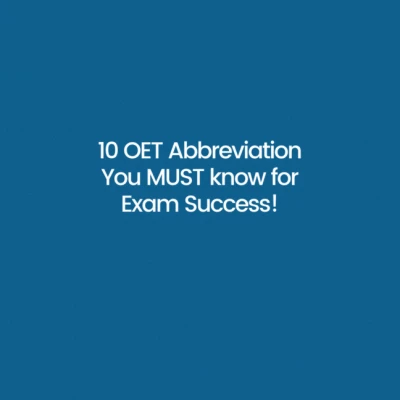 10 Most Common OET Abbreviations