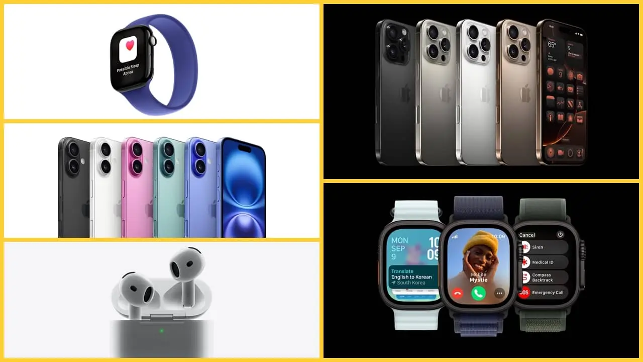 Apple’s Latest Lineup: iPhone 16 Series, Apple Watch Series 10, AirPods 4, and More!